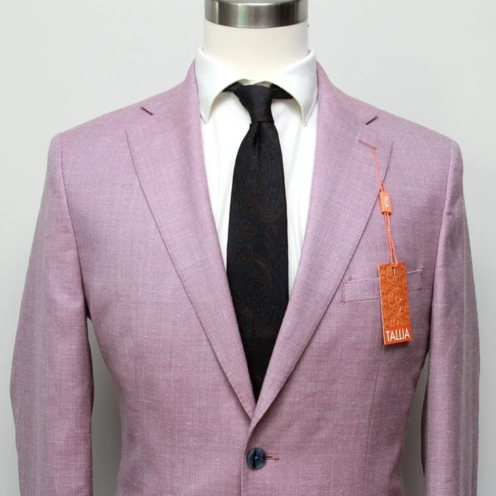 Tallia Men's Purple Slim-Fit Weave Wool-Blend Sport Coat Jacket Size 36R E091398